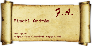Fischl András névjegykártya